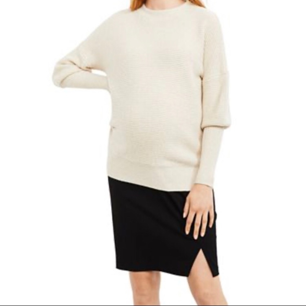 A Pea in the Pod maternity skirt with split black